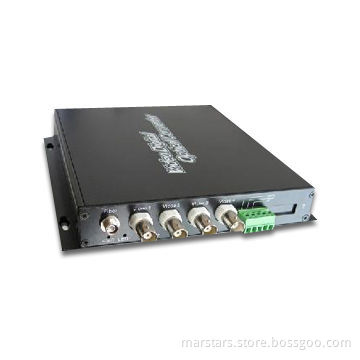 4-channel Optical Video + 1-channel Reverse Data Transmitter and Receiver